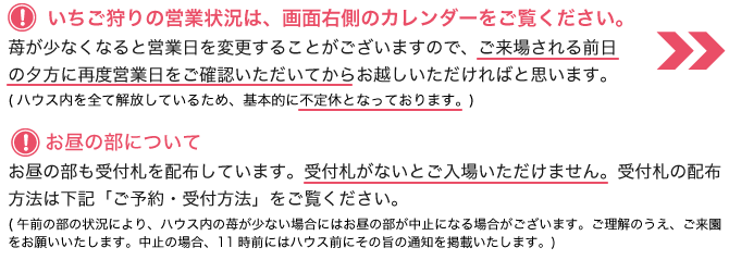 いちご狩り注意点