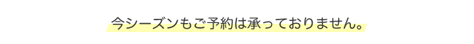 予約を承っておりません