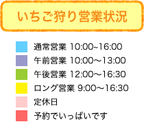 苺のおうち：予約状況